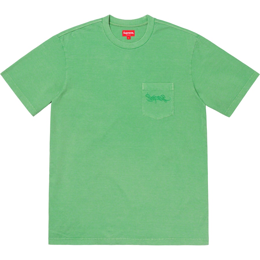 Details on Overdyed Pocket Tee Green from spring summer 2019 (Price is $58)
