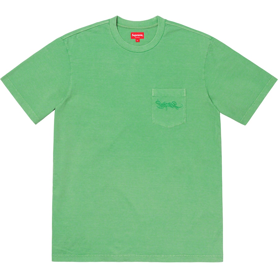 Details on Overdyed Pocket Tee Green from spring summer
                                                    2019 (Price is $58)