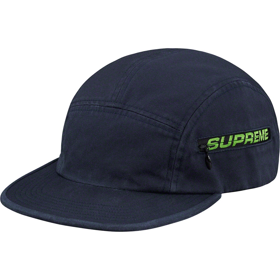 Details on Side Zip Camp Cap Navy from spring summer 2019 (Price is $48)