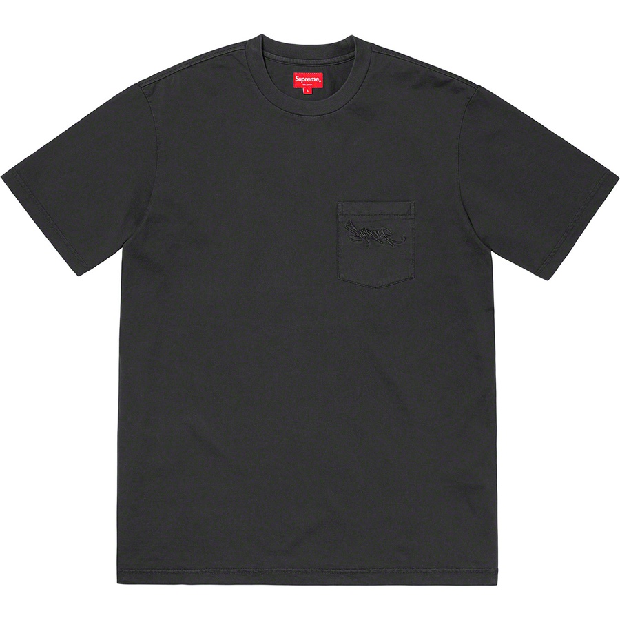 Details on Overdyed Pocket Tee Black from spring summer 2019 (Price is $58)