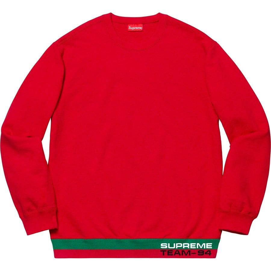 Details on Rib Stripe Crewneck Red from spring summer
                                                    2019 (Price is $138)