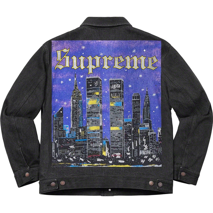 Details on New York Painted Trucker Jacket Black from spring summer
                                                    2019 (Price is $238)