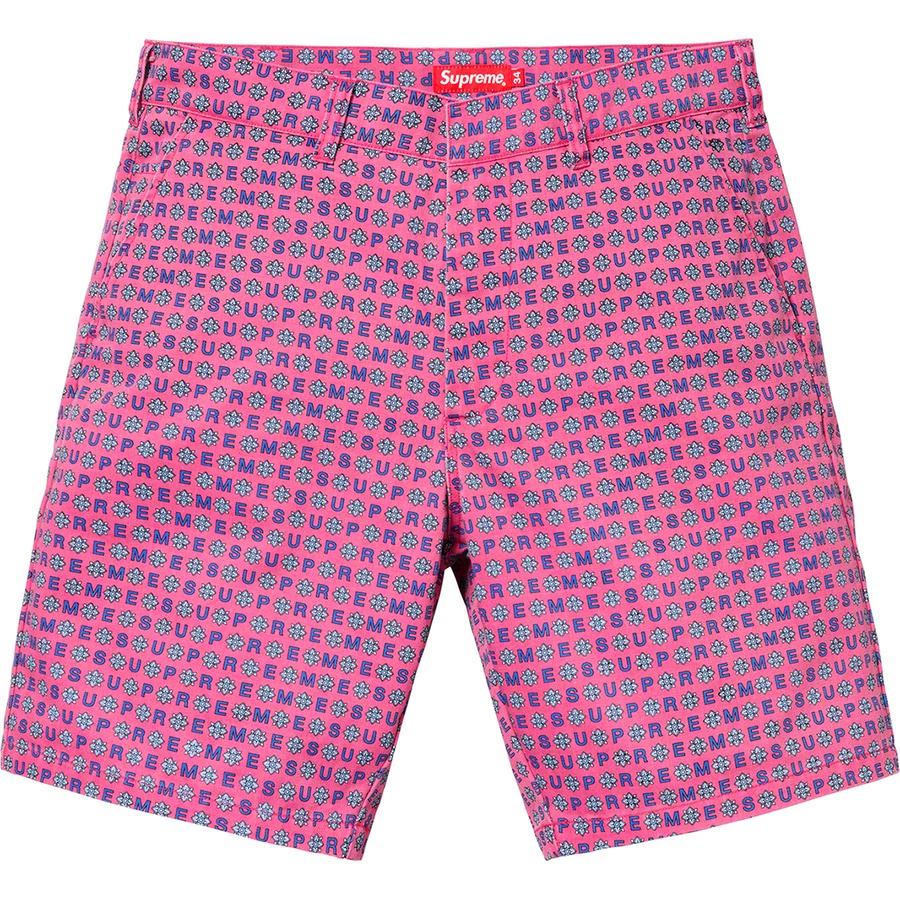 Supreme Work Short (SS19) - Magenta Foulard - $110