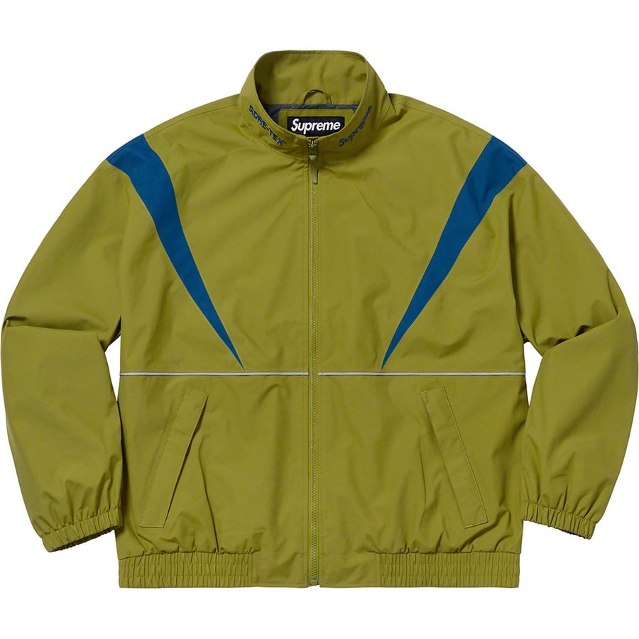 Details on GORE-TEX Court Jacket Olive from spring summer
                                                    2019 (Price is $298)