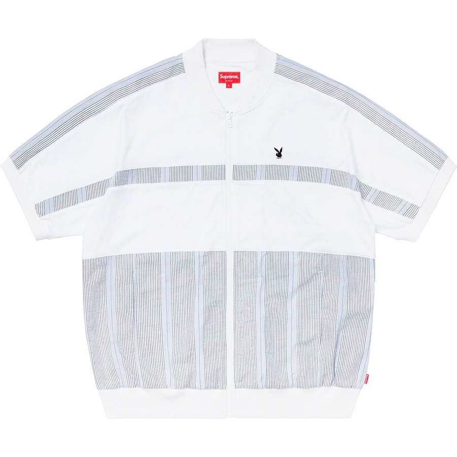 Details on Supreme Playboy© Leisure Zip Up Top White from spring summer
                                                    2019 (Price is $138)