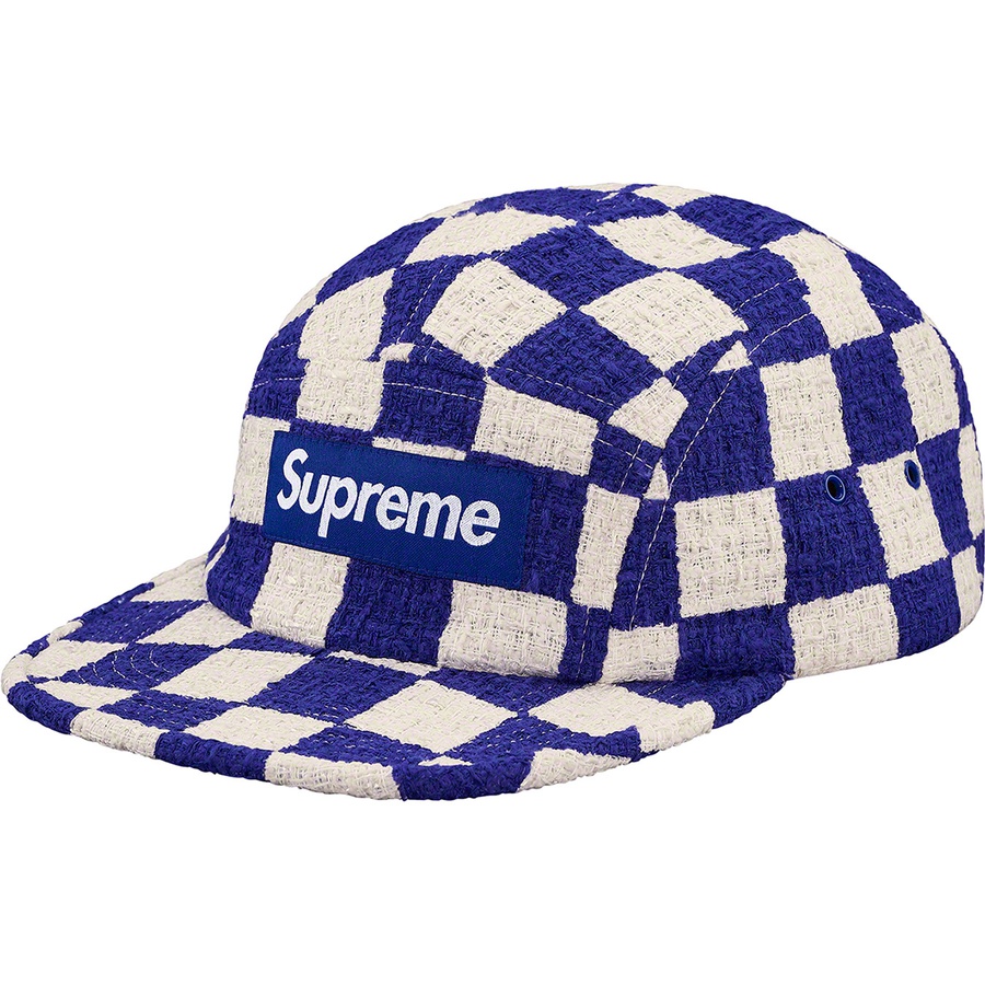 Details on Checkerboard Bouclé Camp Cap Royal from spring summer
                                                    2019 (Price is $54)