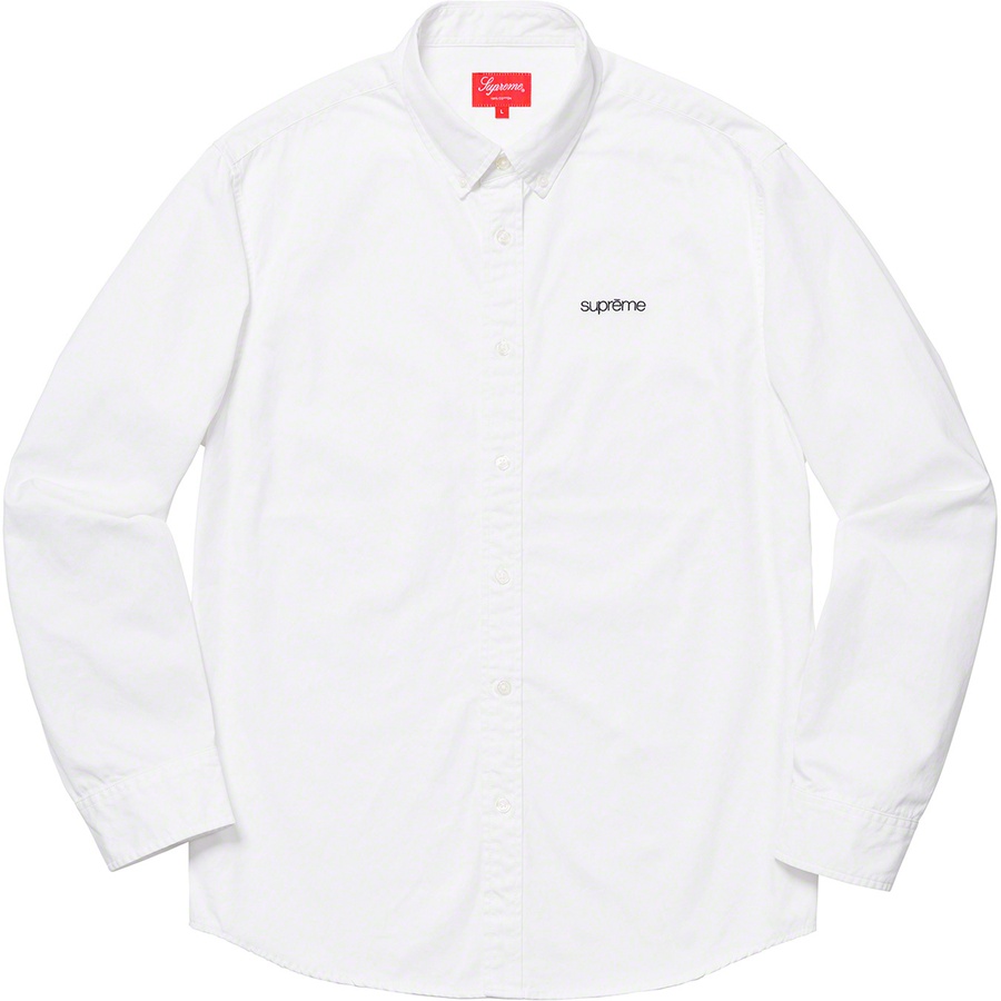 Details on Washed Twill Shirt White from spring summer
                                                    2019 (Price is $128)