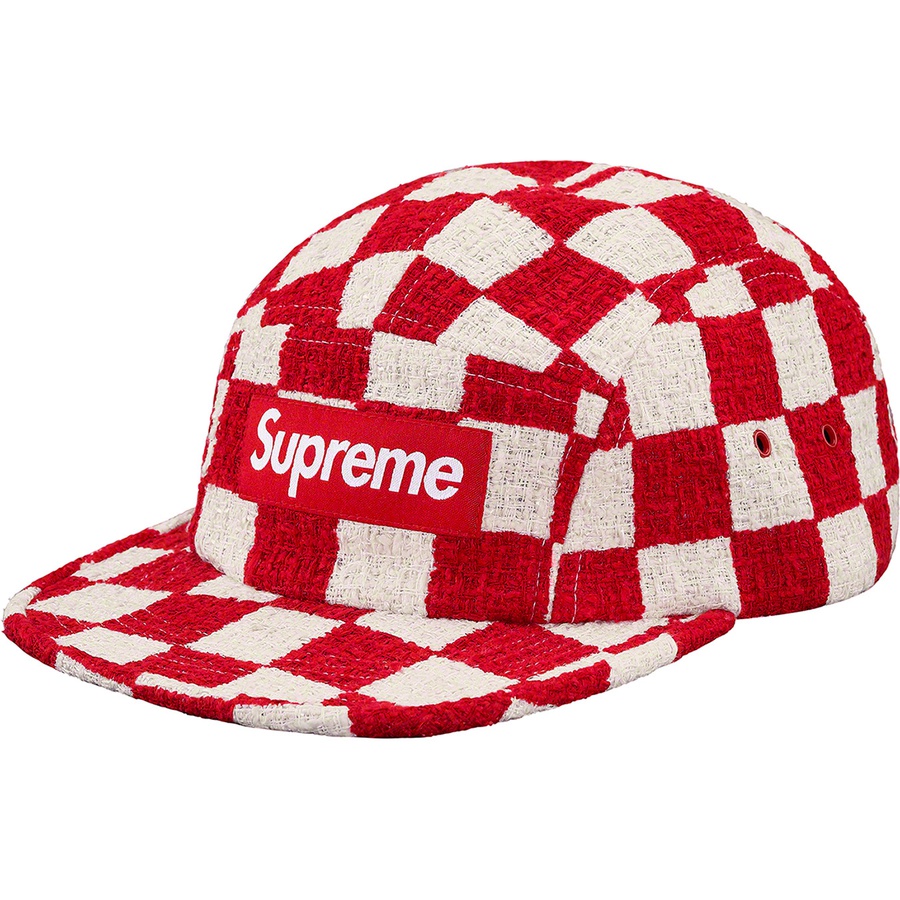 Details on Checkerboard Bouclé Camp Cap Red from spring summer
                                                    2019 (Price is $54)