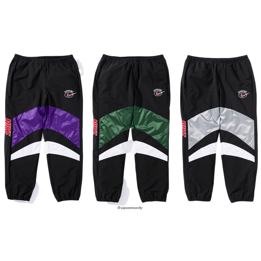Details on Supreme Nike Warm Up Pant  from spring summer 2019 (Price is $138)