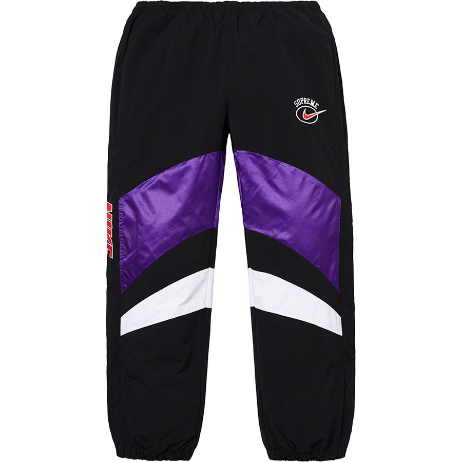 Details on Supreme Nike Warm Up Pant Purple from spring summer
                                                    2019 (Price is $138)