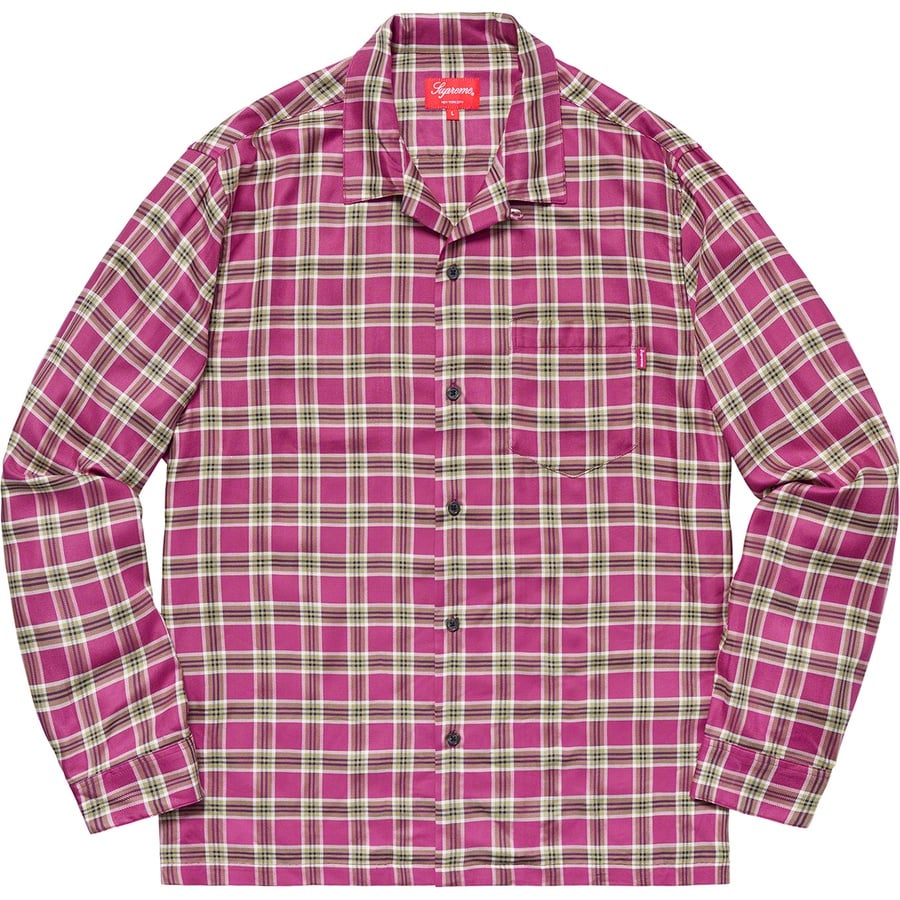 Details on Plaid Rayon Shirt Magenta from spring summer
                                                    2019 (Price is $138)