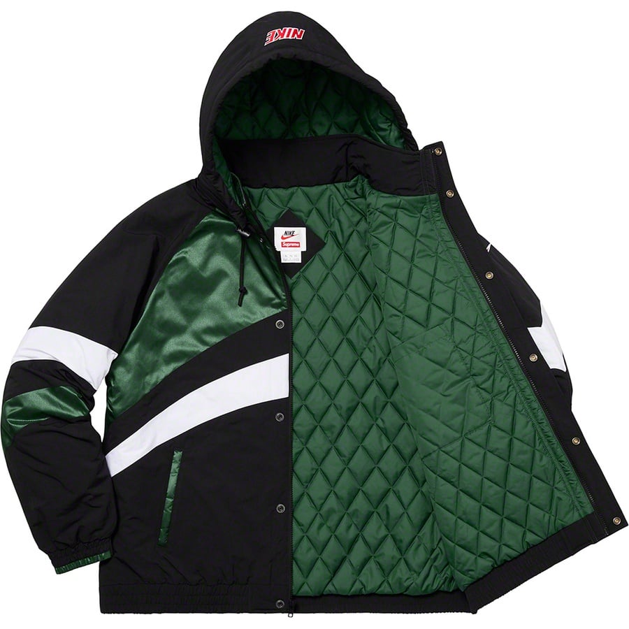 Details on Supreme Nike Hooded Sport Jacket Green from spring summer
                                                    2019 (Price is $248)