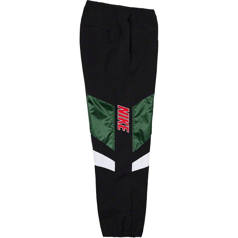 Details on Supreme Nike Warm Up Pant Green from spring summer
                                                    2019 (Price is $138)