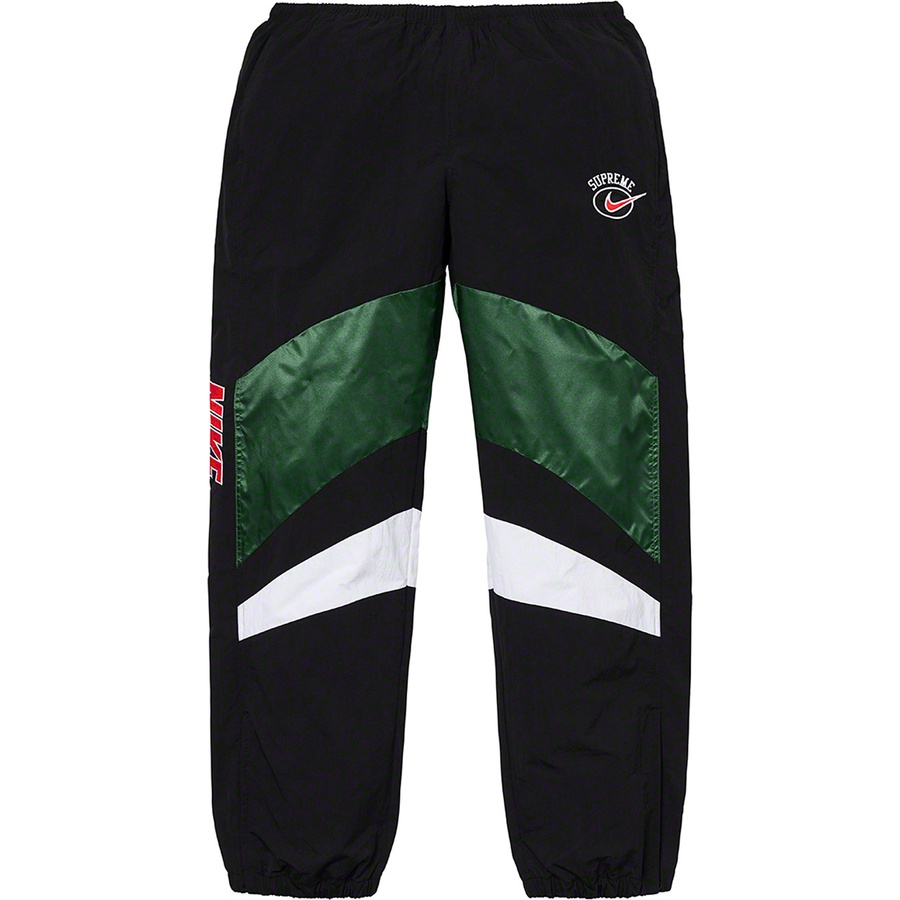 Details on Supreme Nike Warm Up Pant Green from spring summer
                                                    2019 (Price is $138)