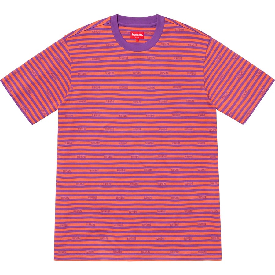 Details on Logo Stripe S S Top Purple from spring summer 2019 (Price is $88)