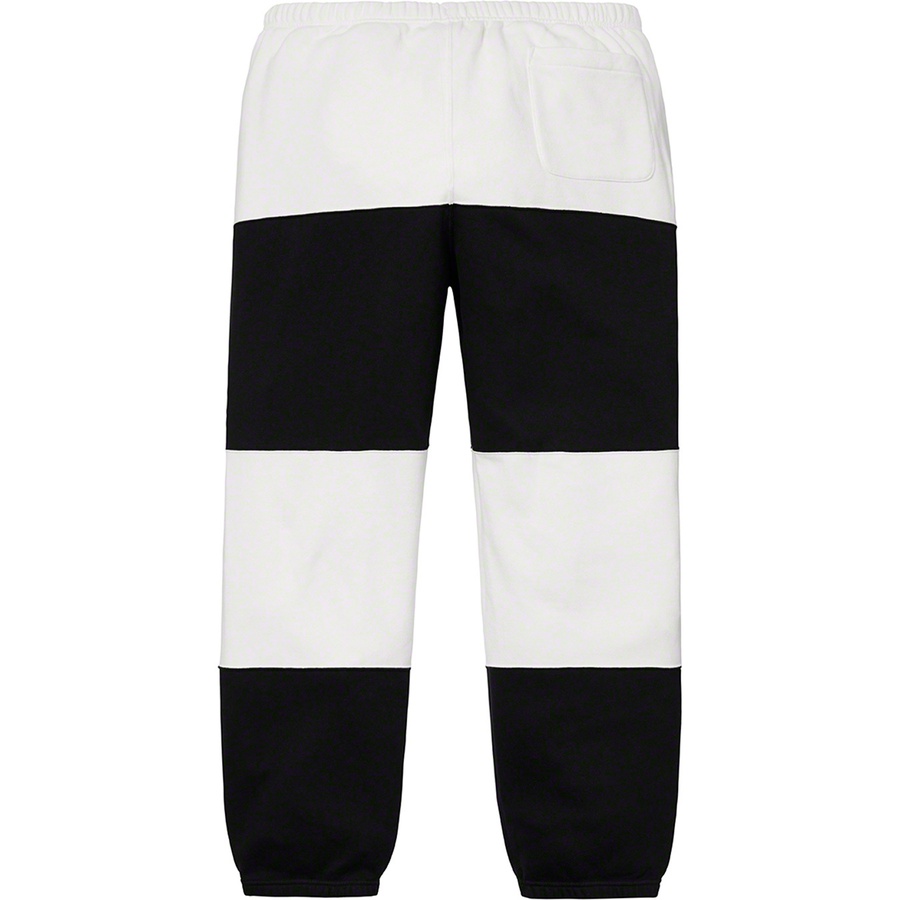 Details on Supreme Nike Stripe Sweatpant Black from spring summer
                                                    2019 (Price is $138)