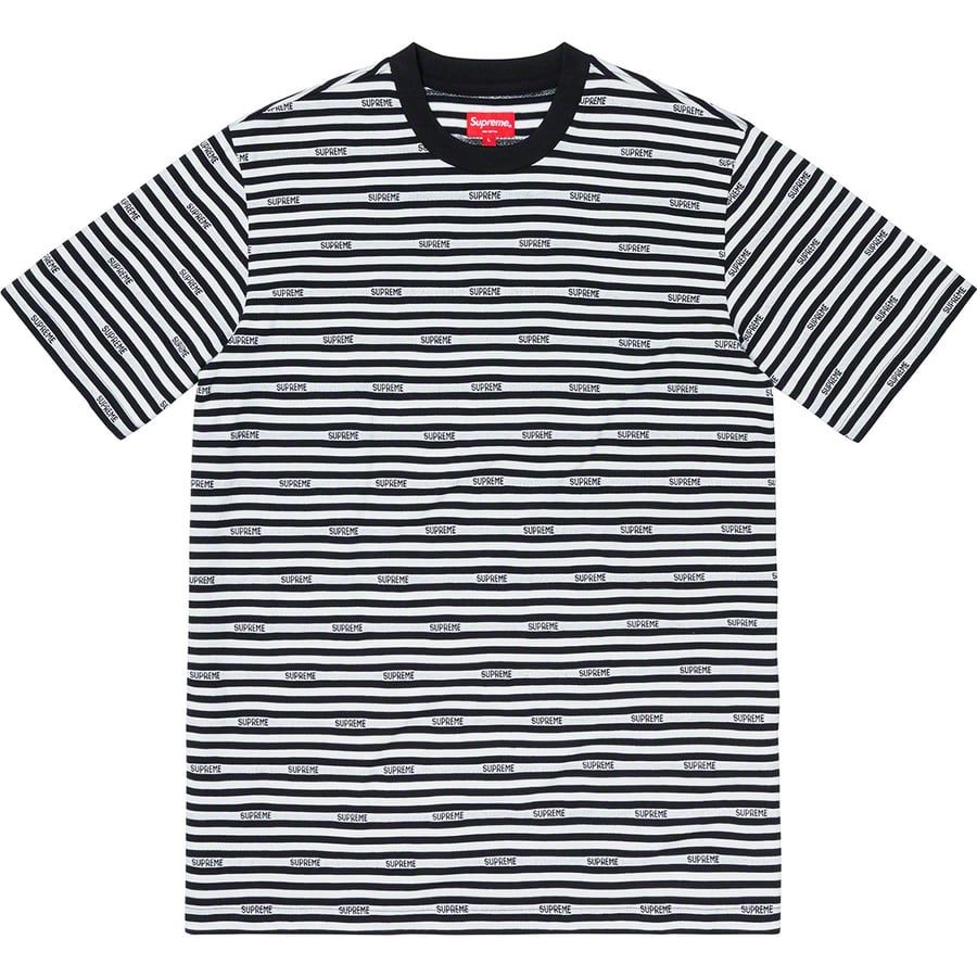 Details on Logo Stripe S S Top Black from spring summer 2019 (Price is $88)