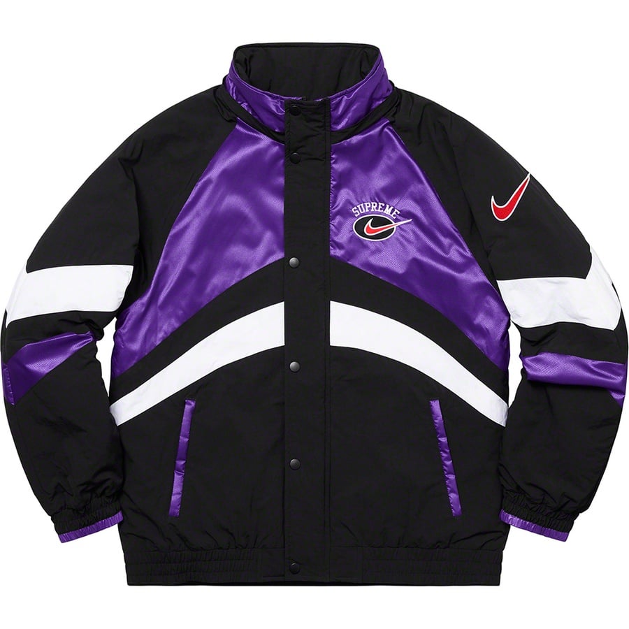 Details on Supreme Nike Hooded Sport Jacket Purple from spring summer 2019 (Price is $248)