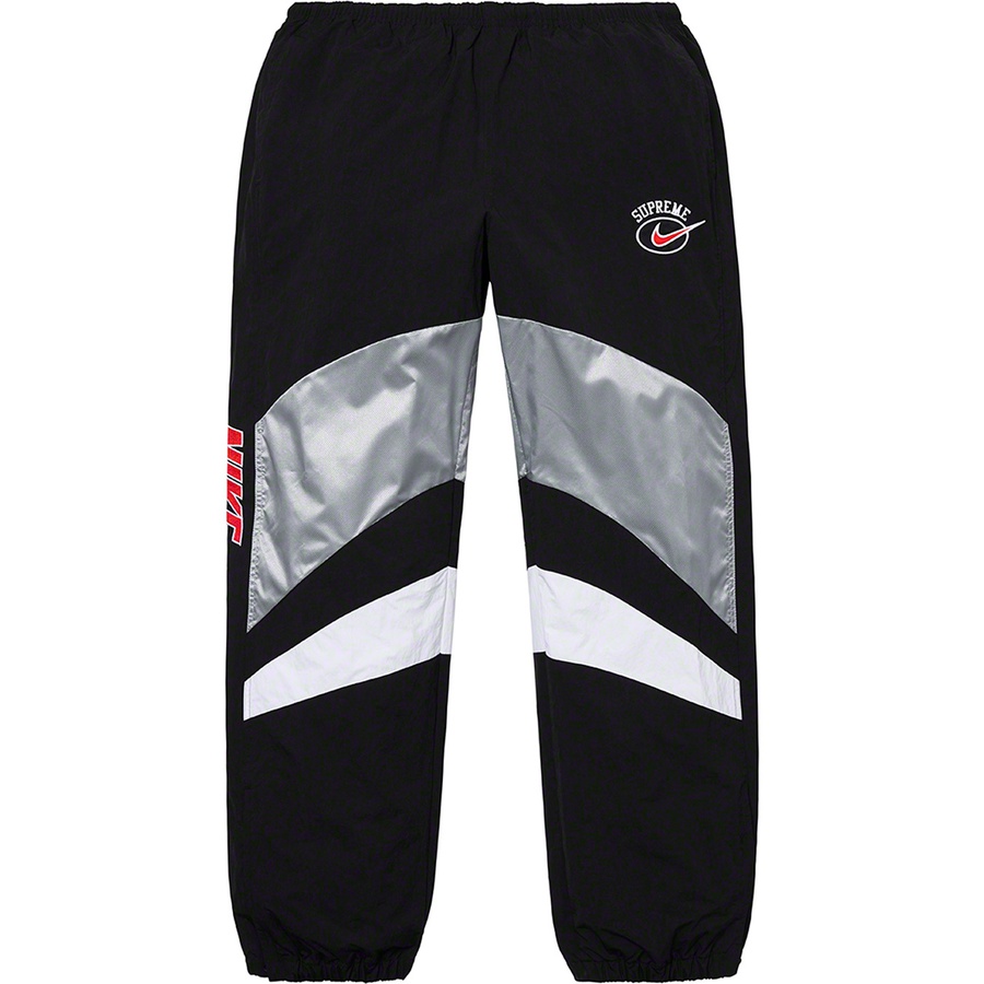 Details on Supreme Nike Warm Up Pant Silver from spring summer
                                                    2019 (Price is $138)