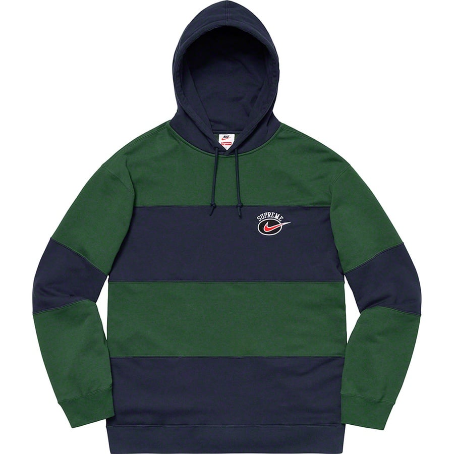 Supreme®/Nike® Stripe Hooded Sweatshirt Navy