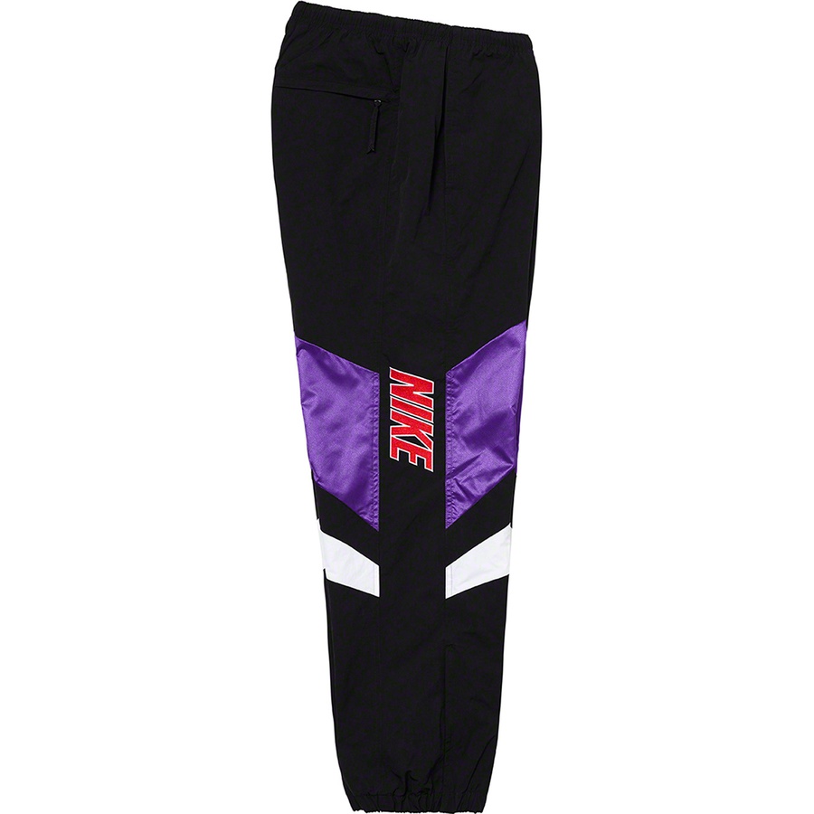 Details on Supreme Nike Warm Up Pant Purple from spring summer
                                                    2019 (Price is $138)