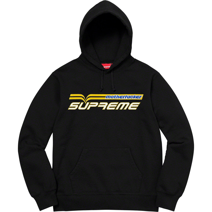 Details on Motherfucker Hooded Sweatshirt Black from spring summer
                                                    2019 (Price is $158)