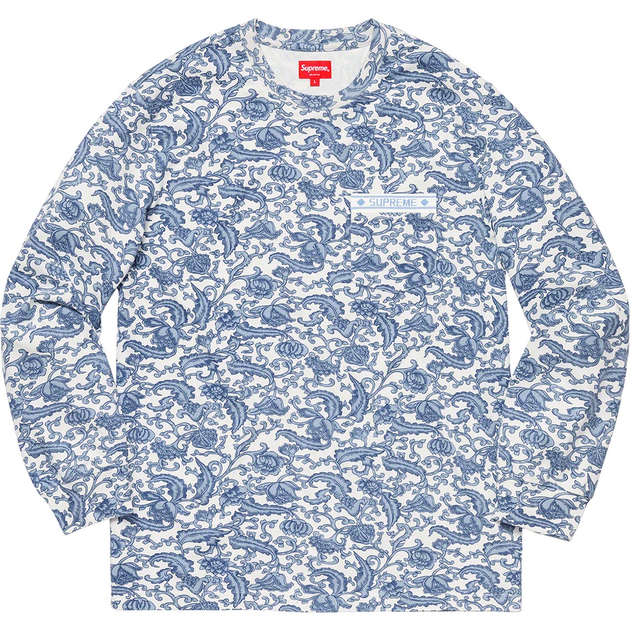 Supreme Damask L S Top (SS19) - Royal - $110