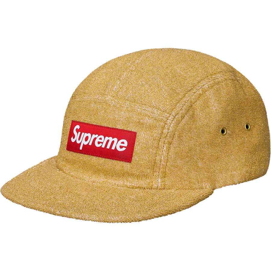 Details on Glitter Terry Camp Cap Gold from spring summer 2019 (Price is $48)
