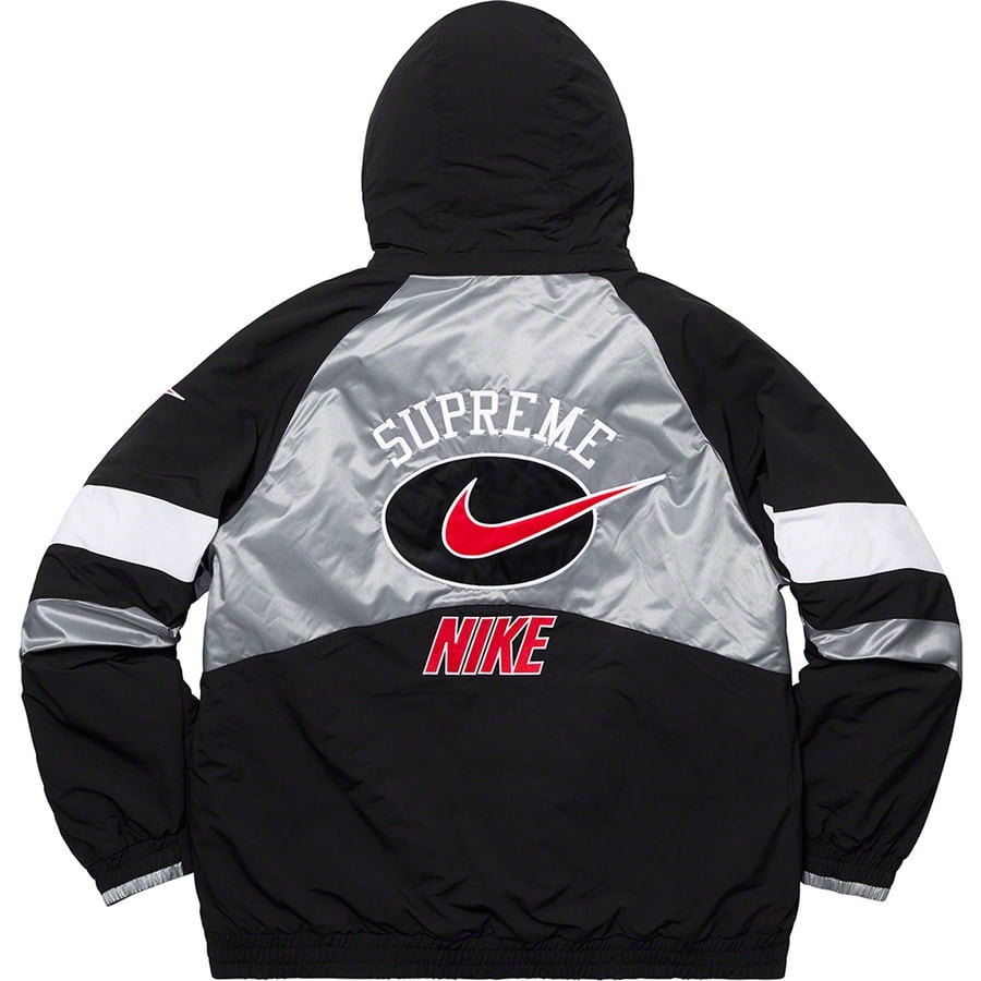 Details on Supreme Nike Hooded Sport Jacket Silver from spring summer 2019 (Price is $248)