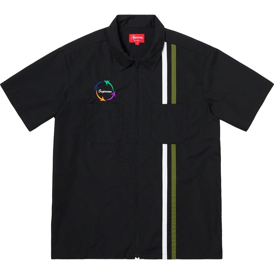 Details on Zip Up S S Work Shirt Black from spring summer
                                                    2019 (Price is $128)