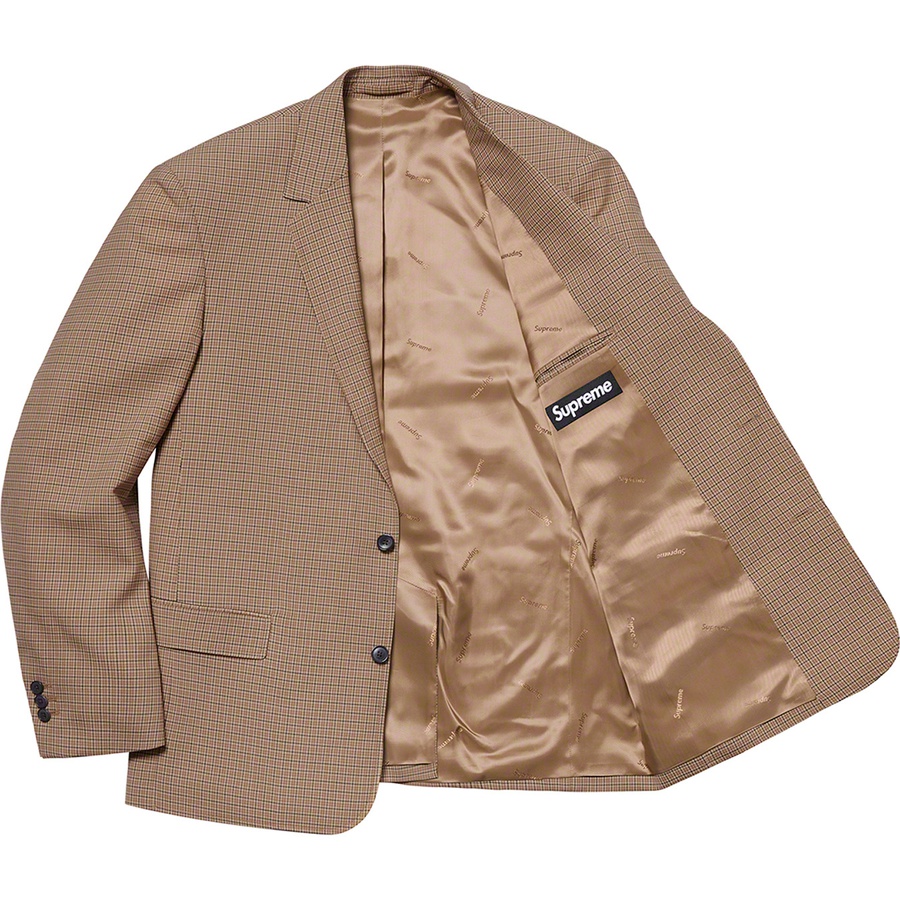 Details on Plaid Suit Tan from spring summer
                                                    2019 (Price is $598)