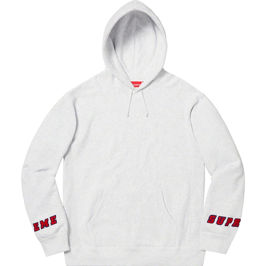 Details on Wrist Logo Hooded Sweatshirt Ash Grey from spring summer
                                                    2019 (Price is $158)