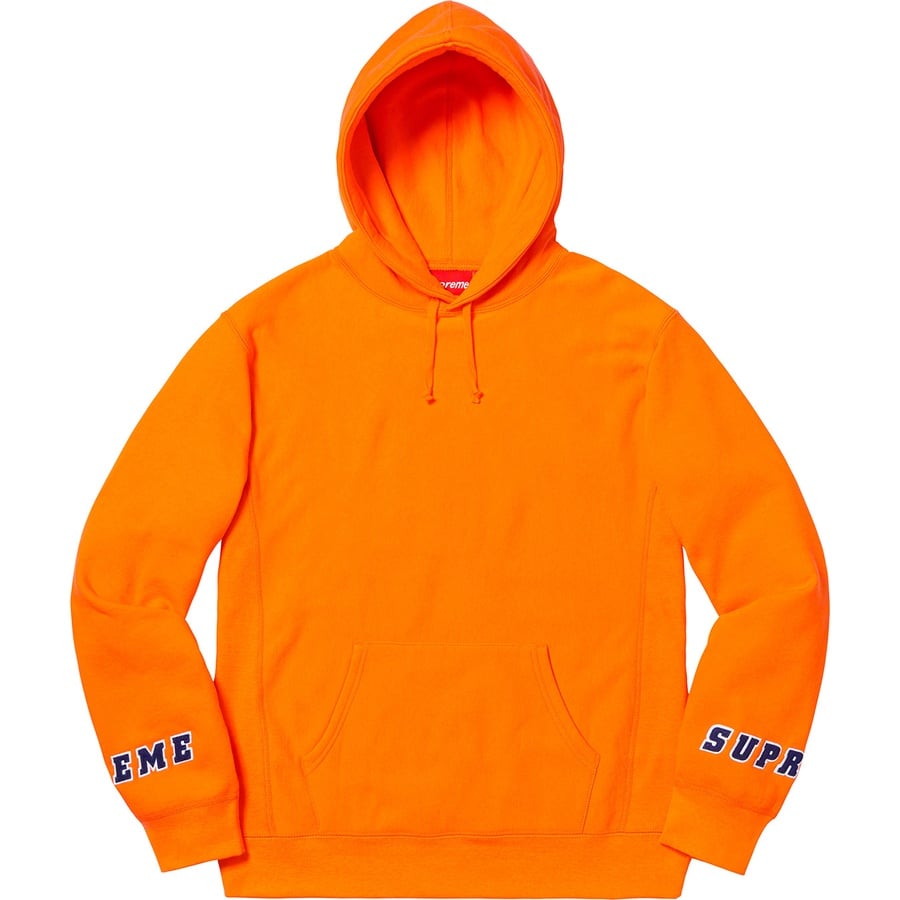 Supreme Wrist Logo Hooded Sweatshirt (SS19) - Orange - $158