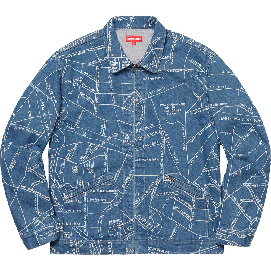 Details on Gonz Map Work Jacket Washed  Blue from spring summer
                                                    2019 (Price is $188)