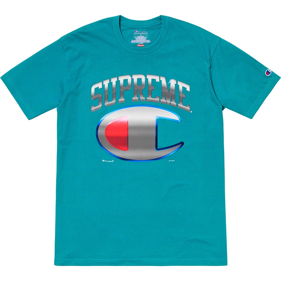 Details on Supreme Champion Chrome S S Top Dark Teal from spring summer
                                                    2019 (Price is $48)