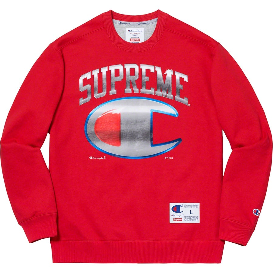 Champion Chrome Crewneck - spring summer 2019 - Supreme