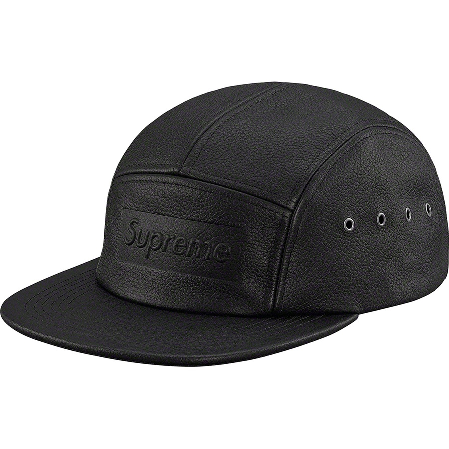 Details on Pebbled Leather Camp Cap Black from spring summer
                                                    2019 (Price is $78)