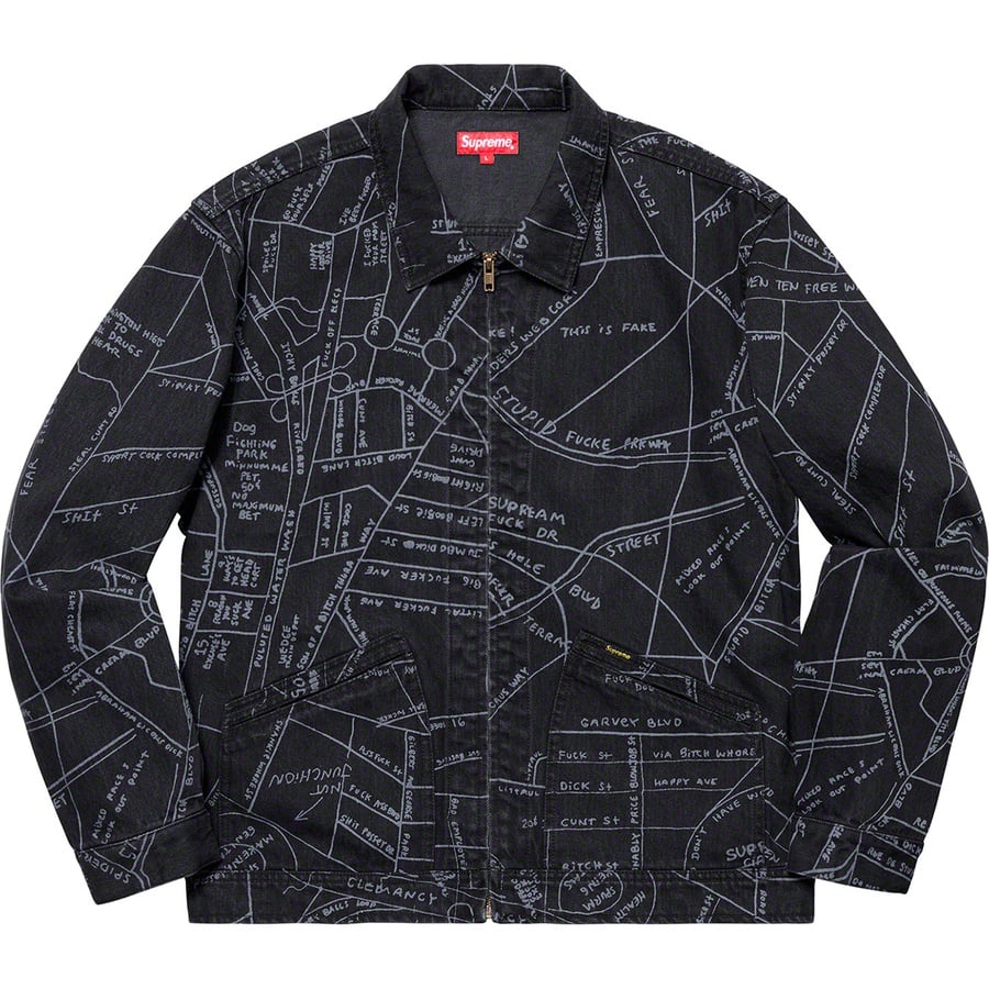 Details on Gonz Map Work Jacket Washed  Black from spring summer
                                                    2019 (Price is $188)