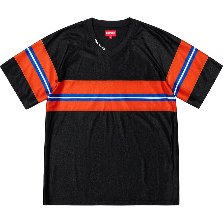 Supreme Dazzle Chest Stripe S S Top (SS19) - Black - $98