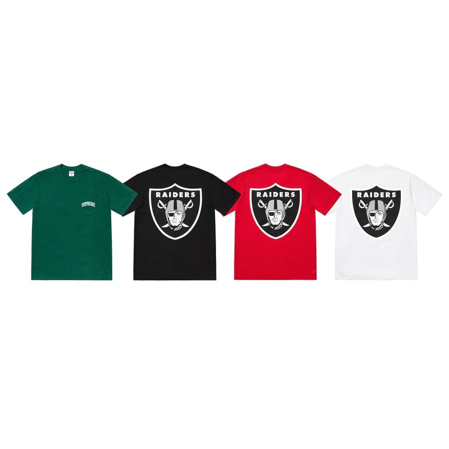Details on Supreme NFL Raiders '47 Pocket Tee  from spring summer 2019 (Price is $48)