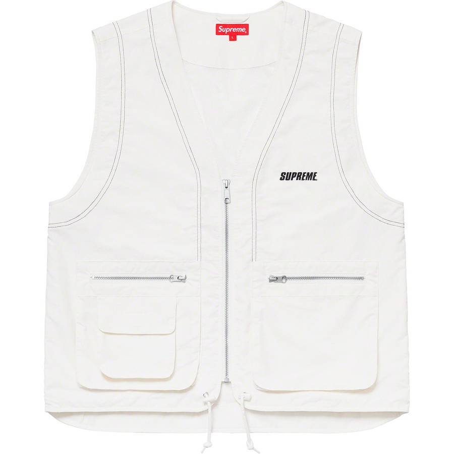 Details on Nylon Cargo Vest Off-White from spring summer 2019 (Price is $138)