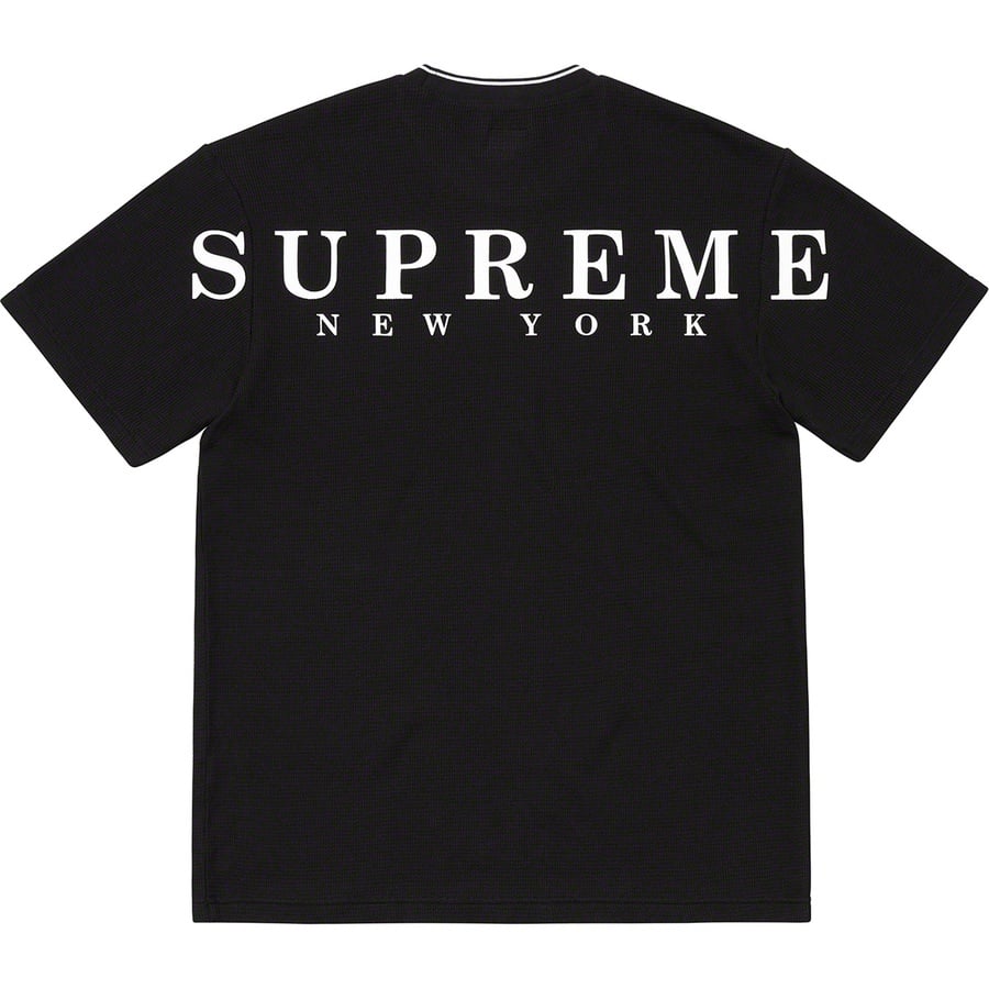 Supreme Stripe Rib Waffle Top (SS19) - Black - $88