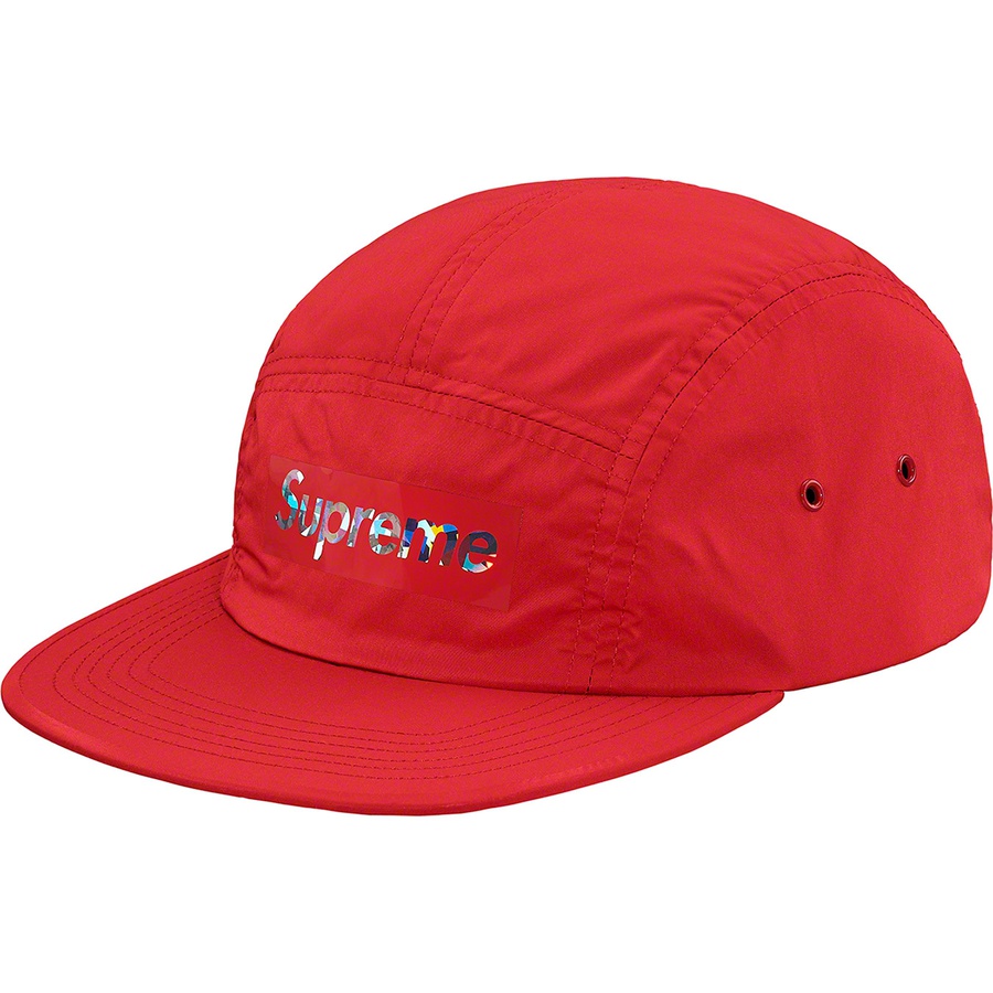 Details on Holographic Logo Camp Cap Red from spring summer 2019 (Price is $48)