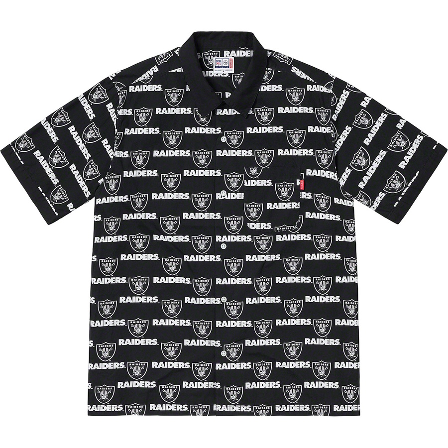 Details on Supreme NFL Raiders '47 S S Shirt Black from spring summer 2019 (Price is $128)
