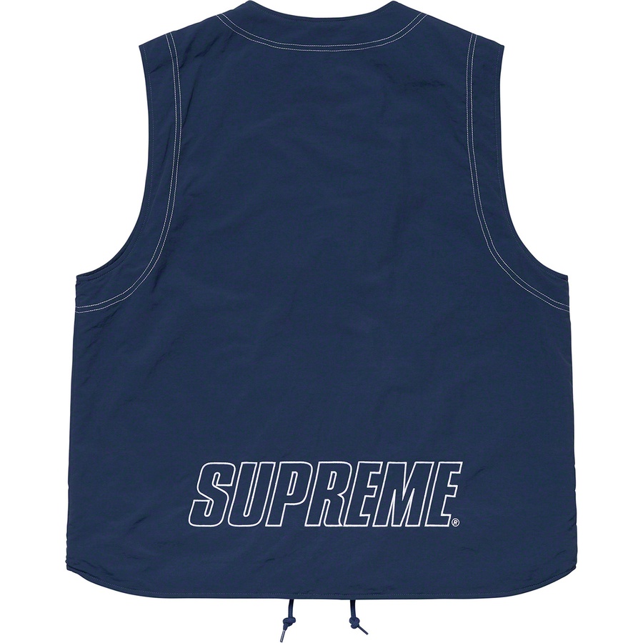 Details on Nylon Cargo Vest Dark Blue from spring summer 2019 (Price is $138)