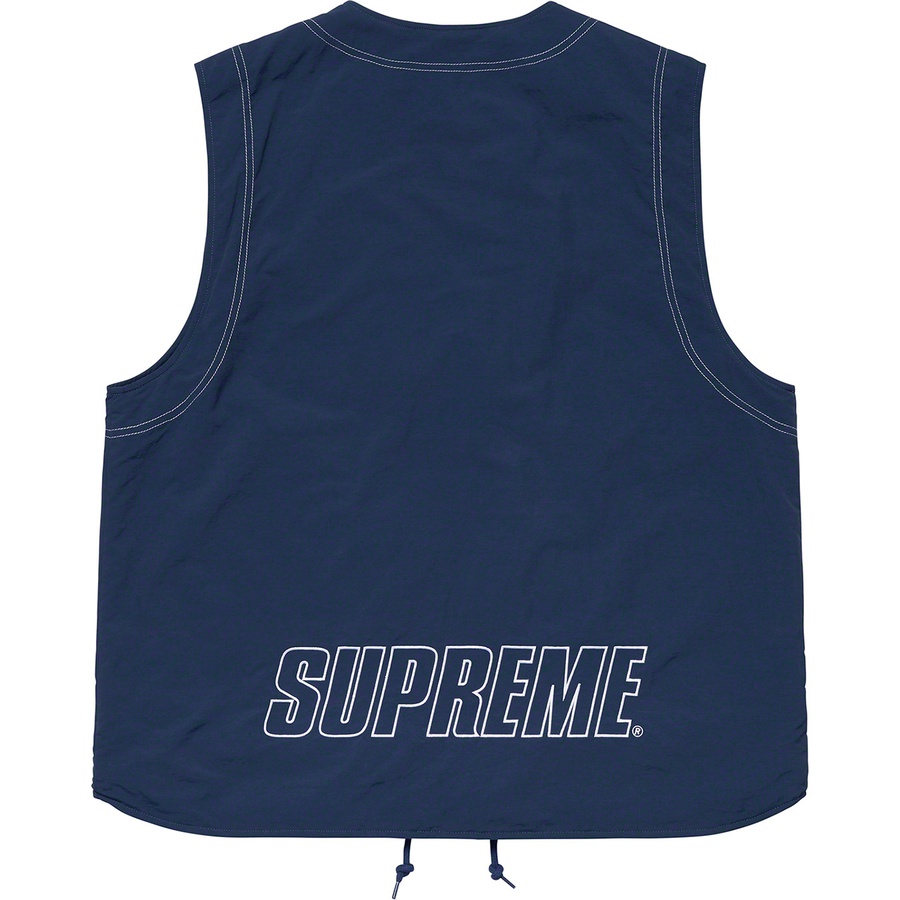 Details on Nylon Cargo Vest Dark Blue from spring summer
                                                    2019 (Price is $138)