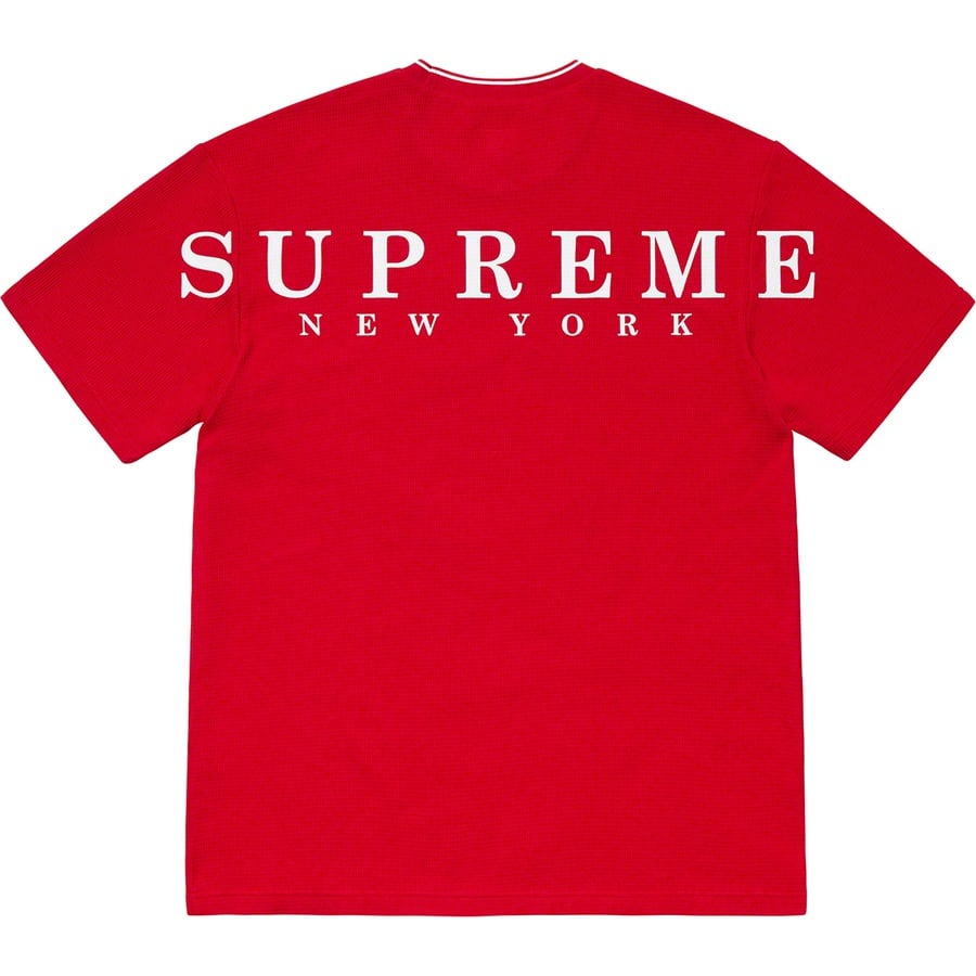 Supreme Stripe Rib Waffle Top (SS19) - Red - $88
