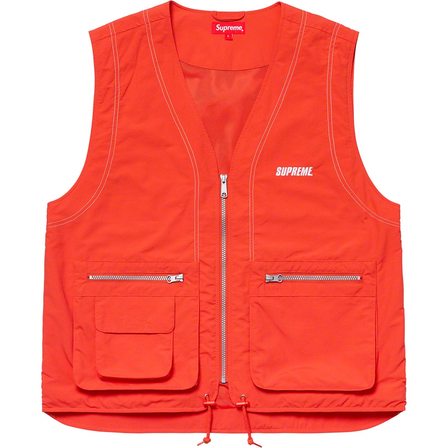 Details on Nylon Cargo Vest Dark Orange from spring summer 2019 (Price is $138)