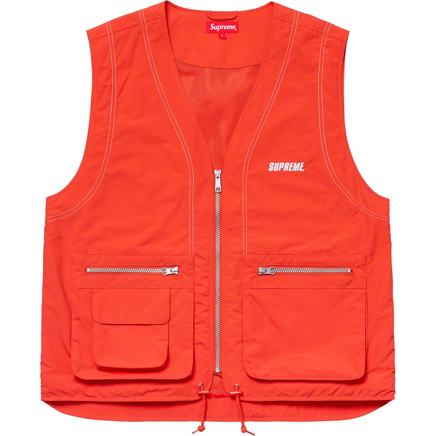 Details on Nylon Cargo Vest Dark Orange from spring summer
                                                    2019 (Price is $138)