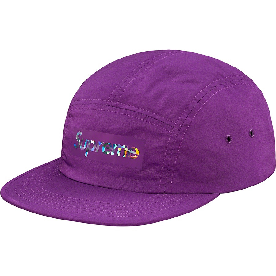 Details on Holographic Logo Camp Cap Purple from spring summer 2019 (Price is $48)